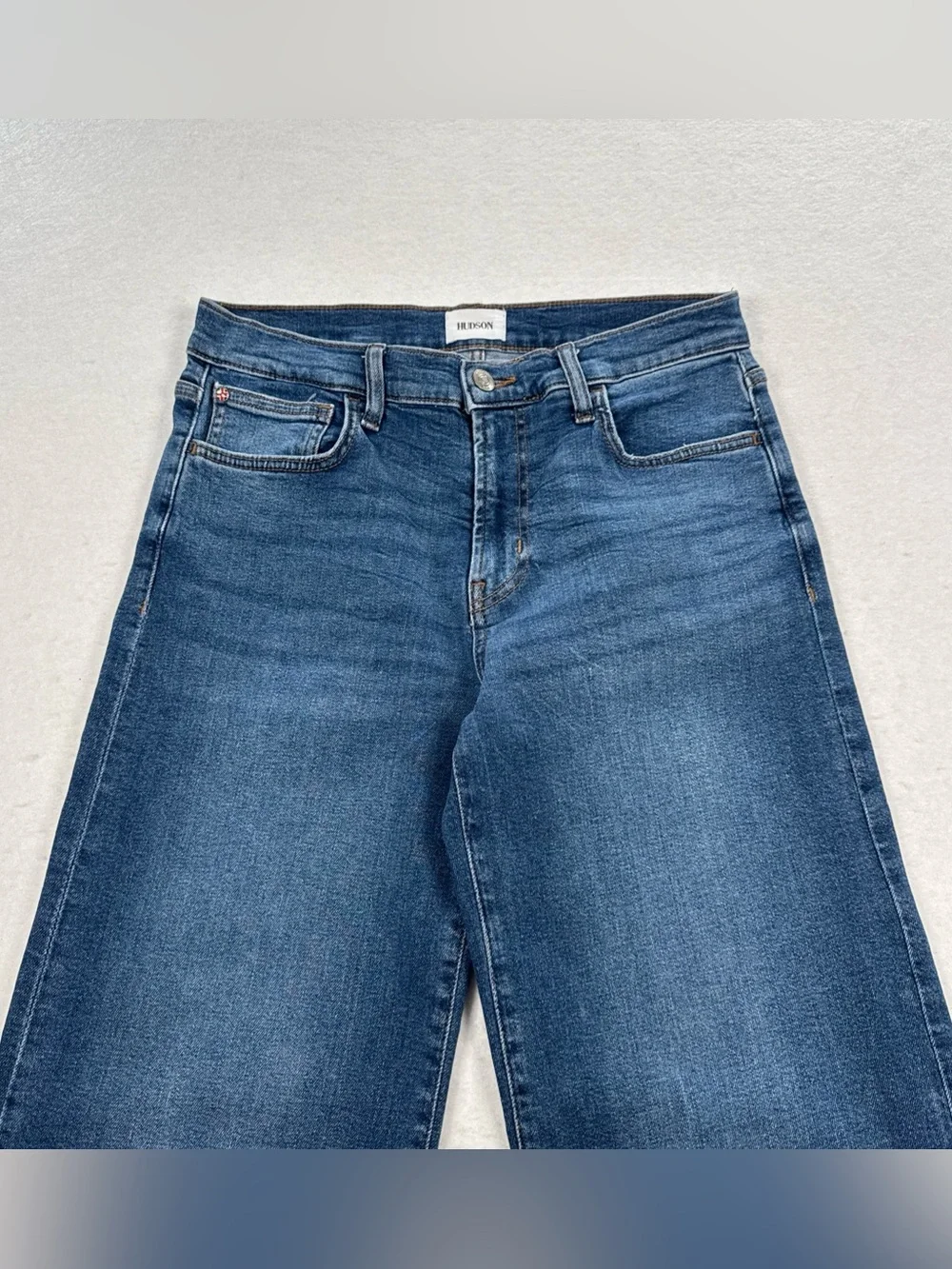 HUDSON Jeans Rosalie Wide Leg Womens 27 Blue Callisto Mid Rise Dark Denim Wash
